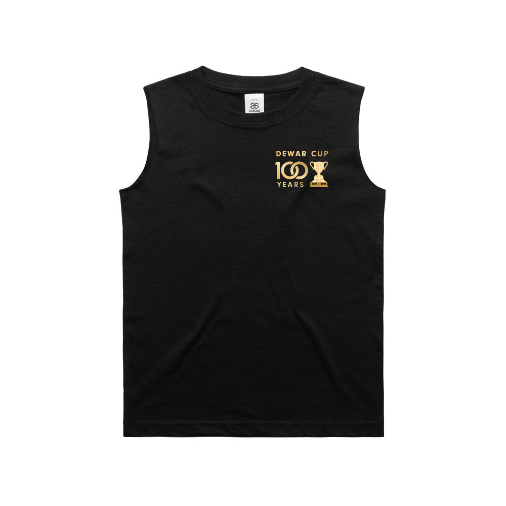 Dewar cup Kids 100 years left chest singlet tank