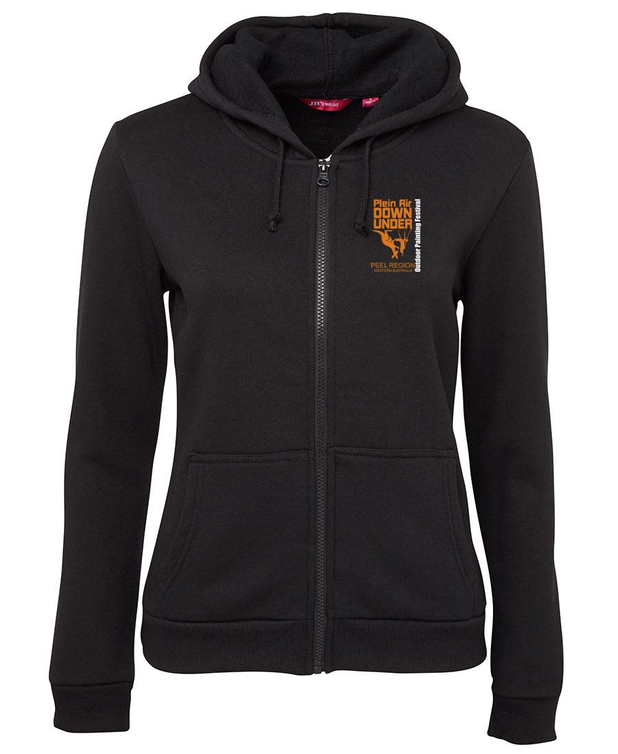 Plein Air Down Under Zipped Double sided Hoodie Ladies