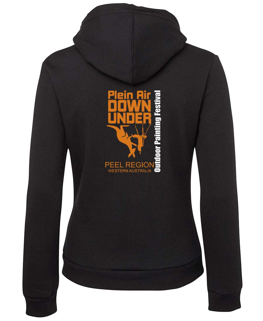 Plein Air Down Under Zipped Double sided Hoodie Ladies