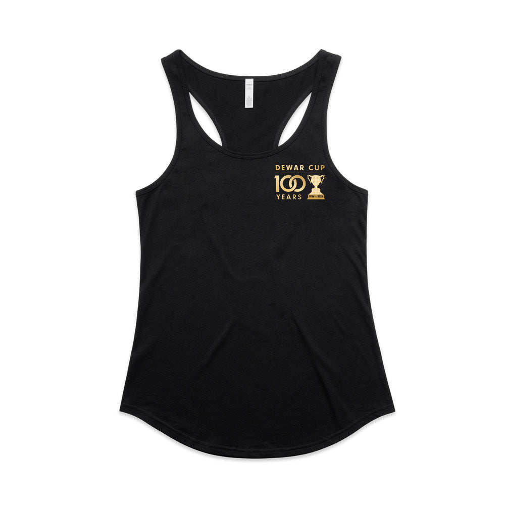 Dewar cup Racer back tee Ladies 100 years