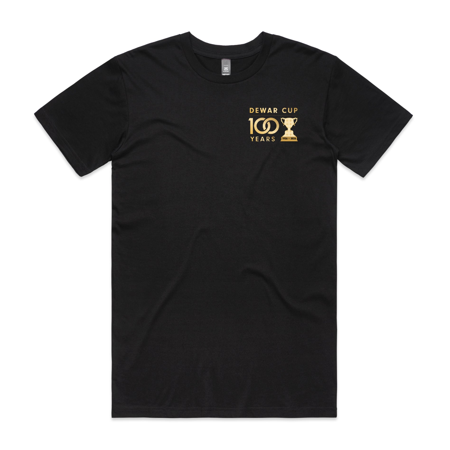 Dewar cup Kids Tee 100 years left chest