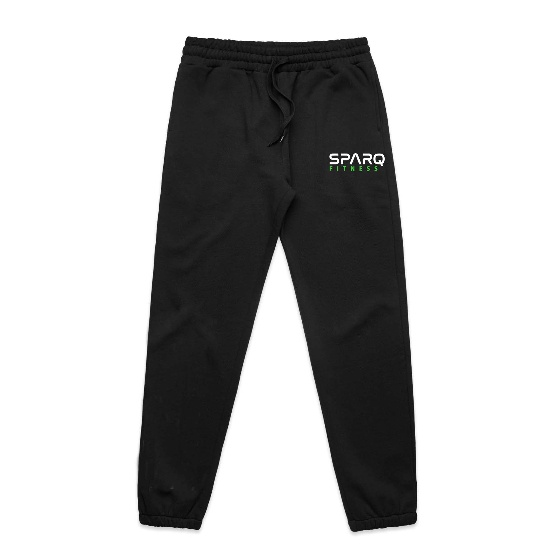 SPARQ fitness track pants black small logo next to pocket