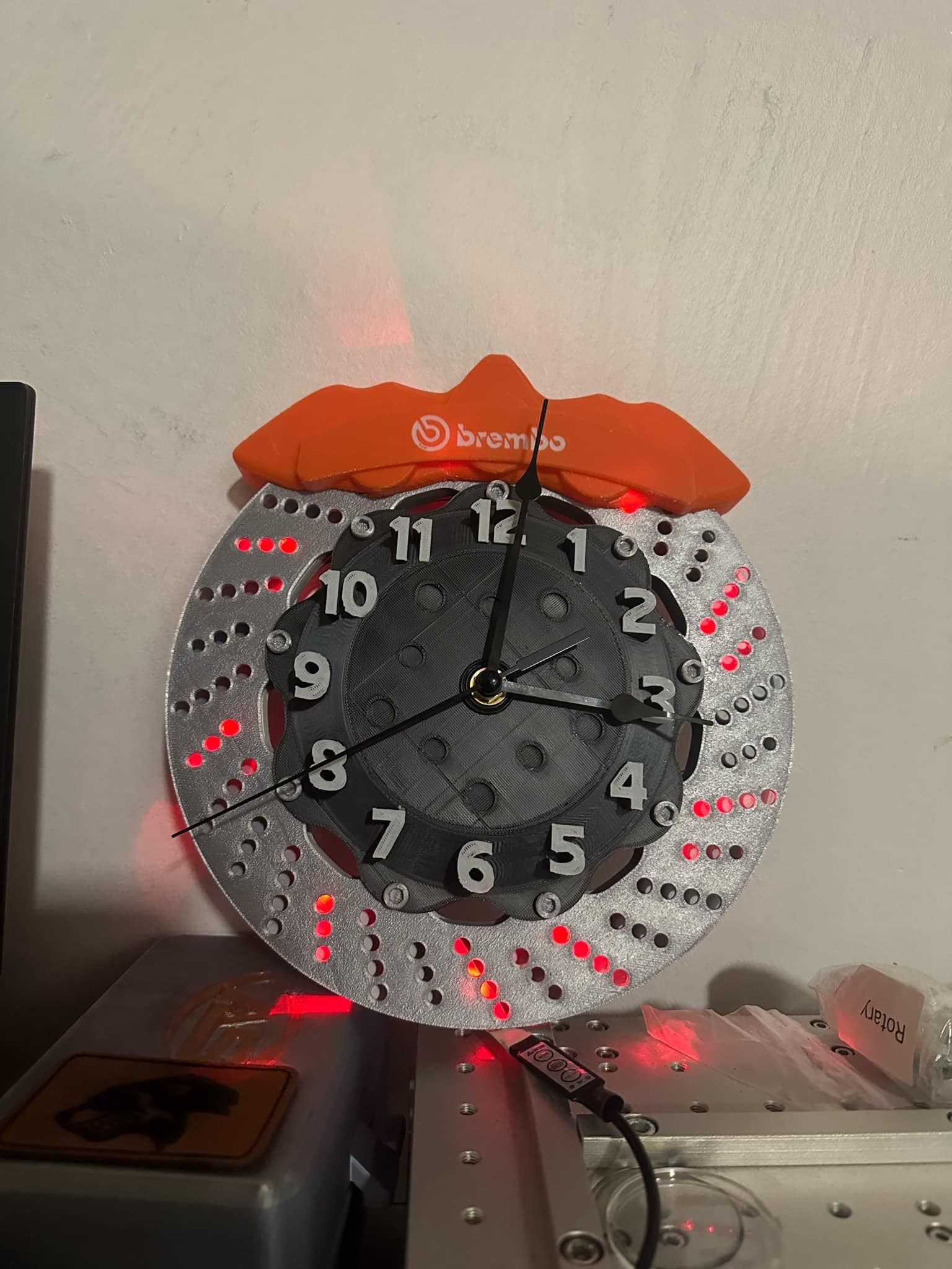 Brembo Themed LED Clock