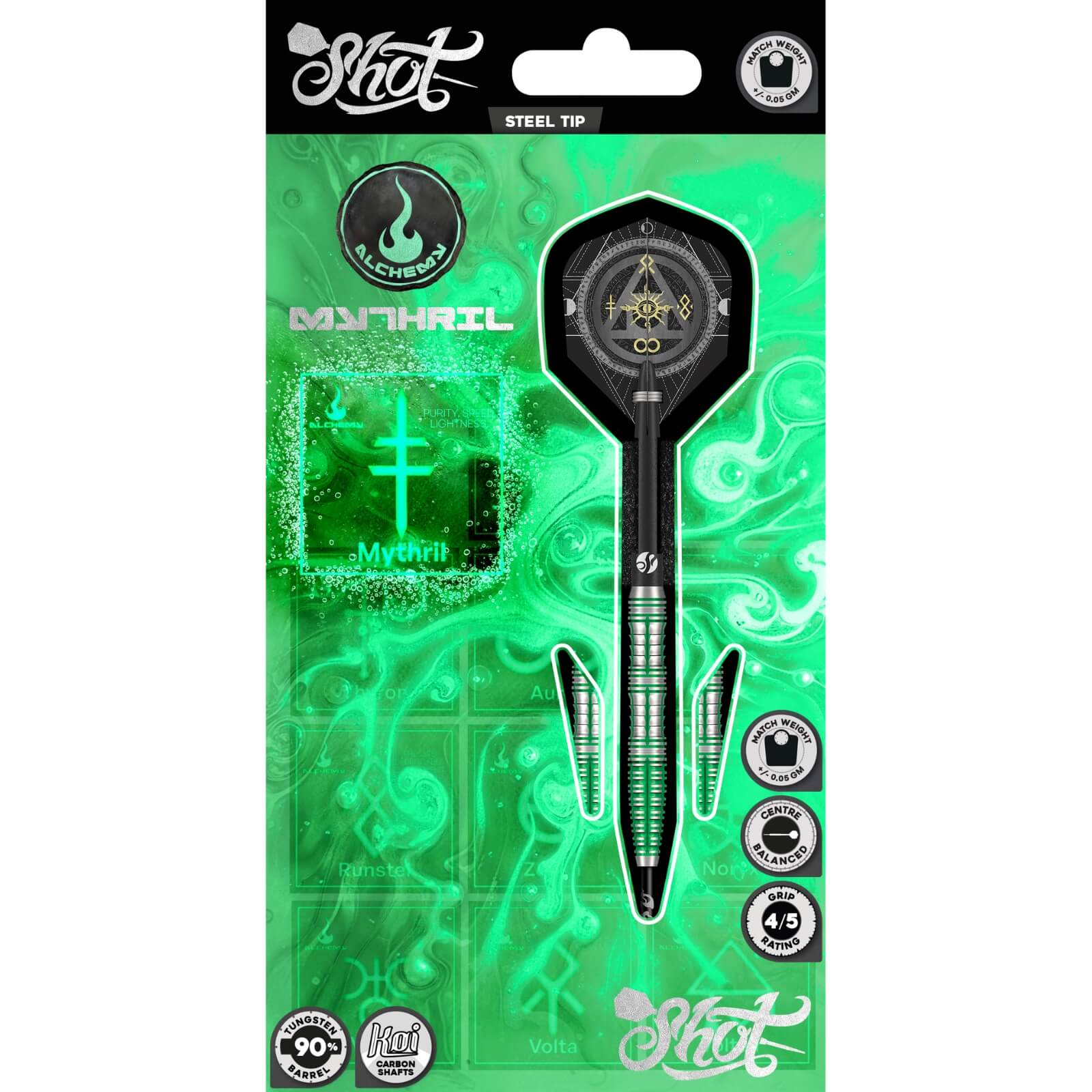 SHOT - ALCHEMY MYTHRIL DARTS - 90% TUNGSTEN - 23G 24G 25G