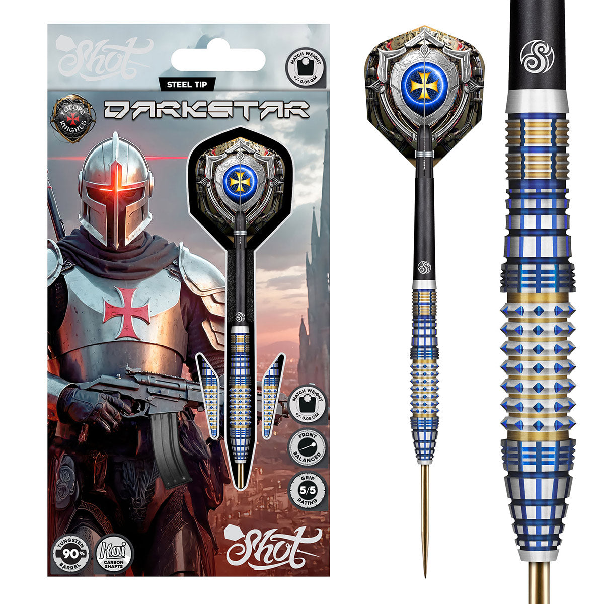 Shot - Future Knights Darkstar Darts - 90% Tungsten - 23g 24g 25g