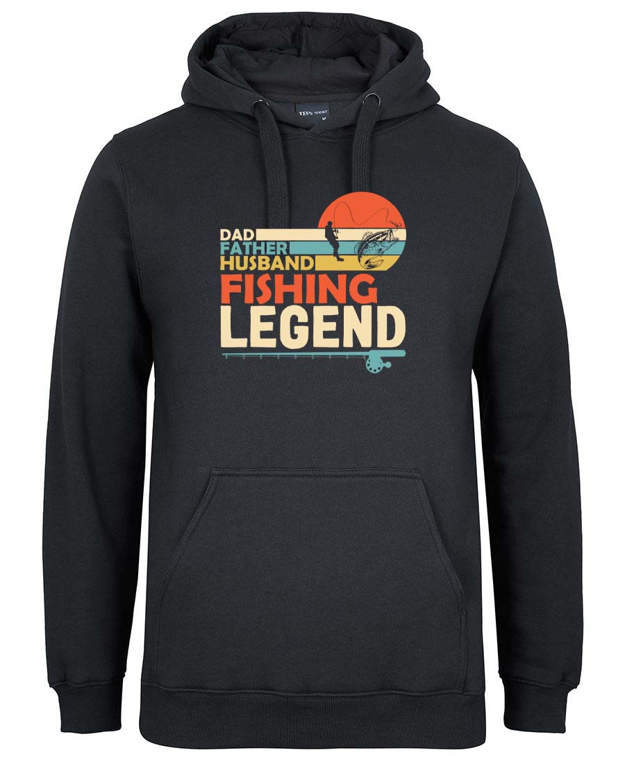 Dad father husband fishing legend Hoodie