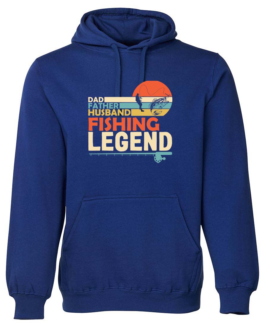 Dad father husband fishing legend Hoodie
