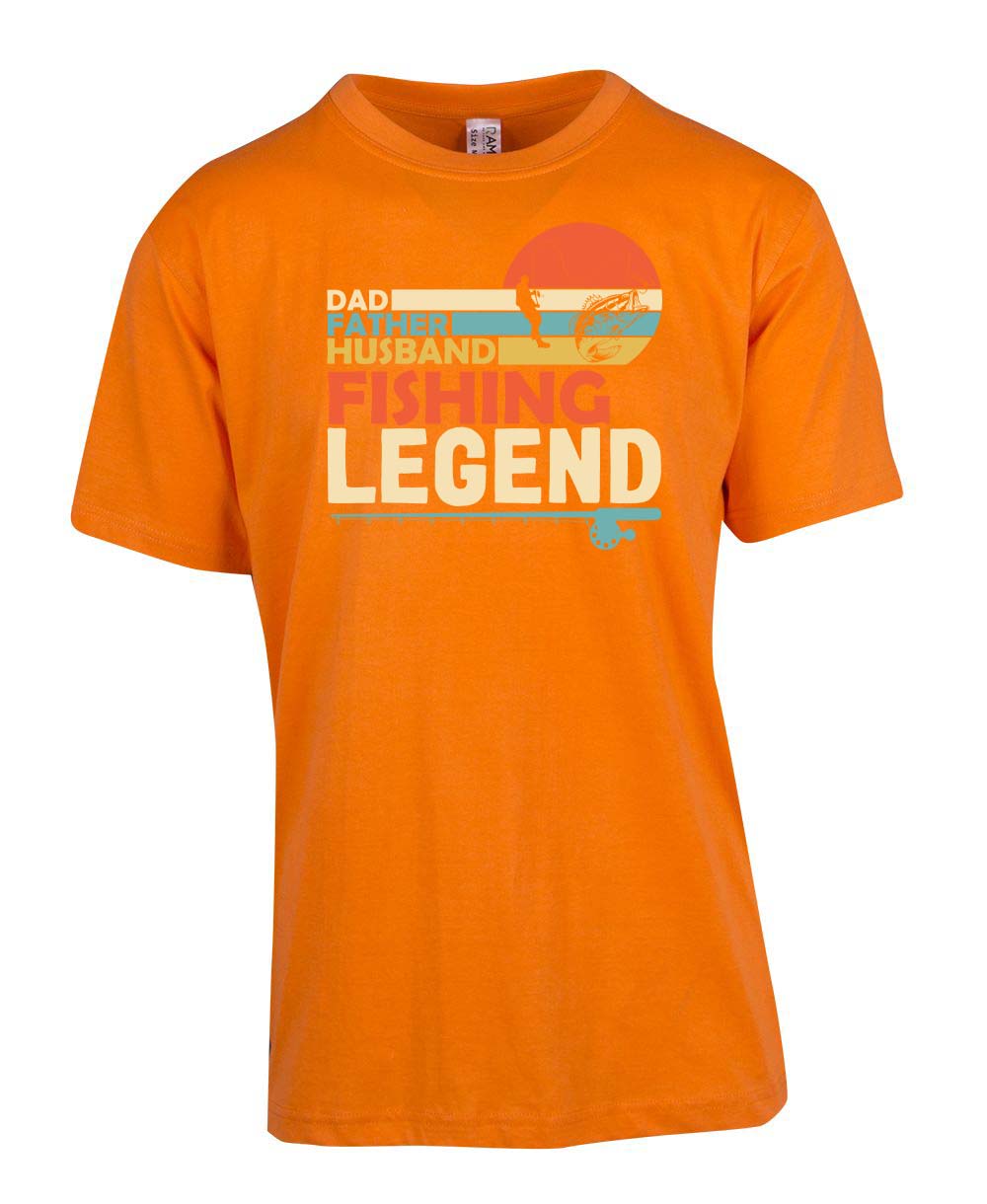 Dad father husband fishing legend T-shirt