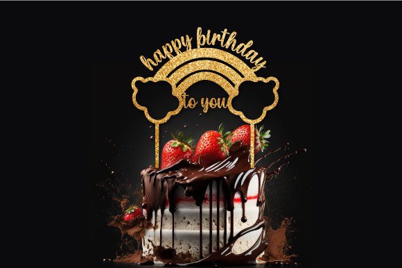 Happy Birthday Cake Topper Over 10 Designs & Colours