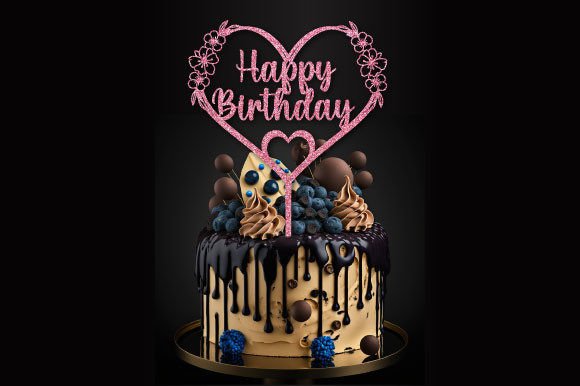 Happy Birthday Cake Topper Over 10 Designs & Colours