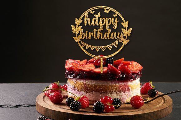 Happy Birthday Cake Topper Over 10 Designs & Colours