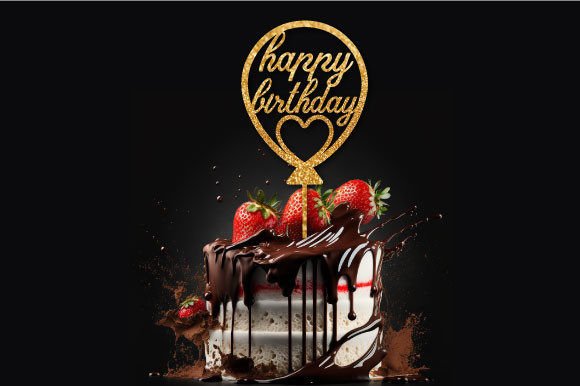 Happy Birthday Cake Topper Over 10 Designs & Colours