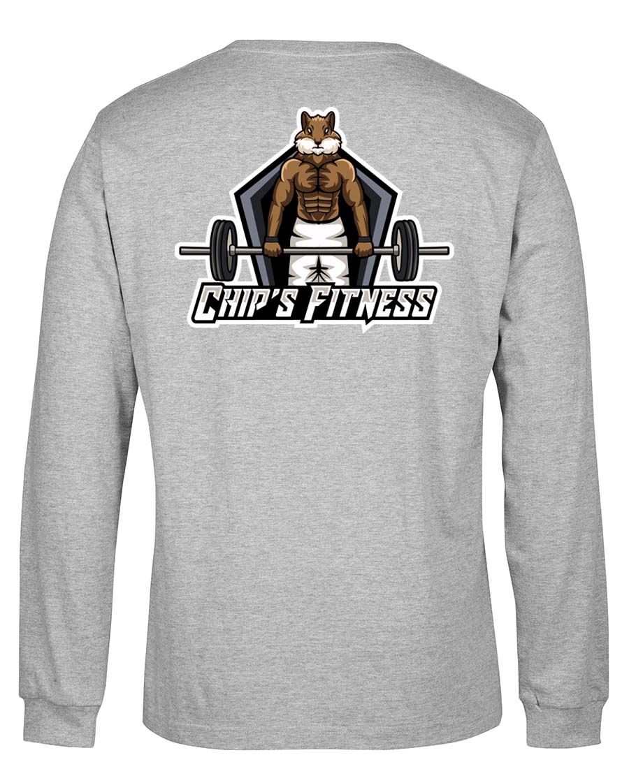 Chip's Fitness Long Sleeve Double Sided T-shirt