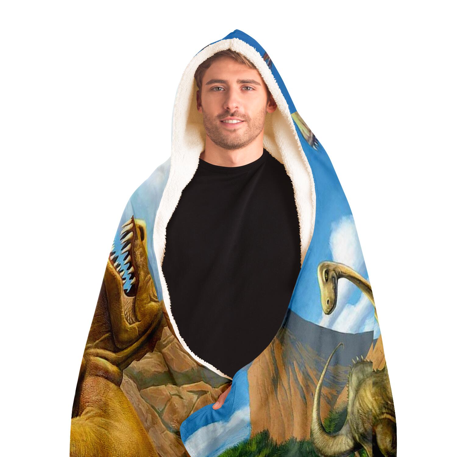 Dinosaur Themed Hooded Blanket