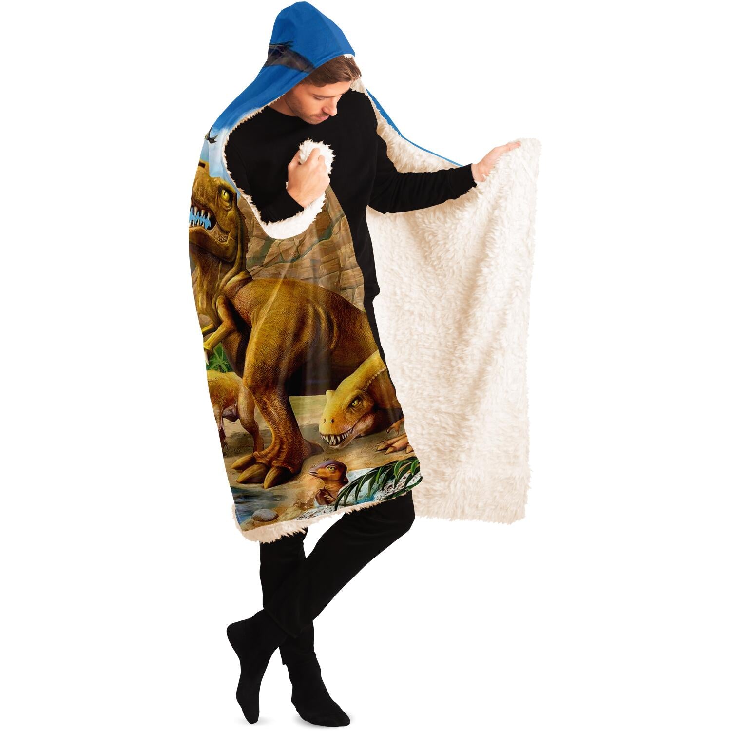 Dinosaur Themed Hooded Blanket