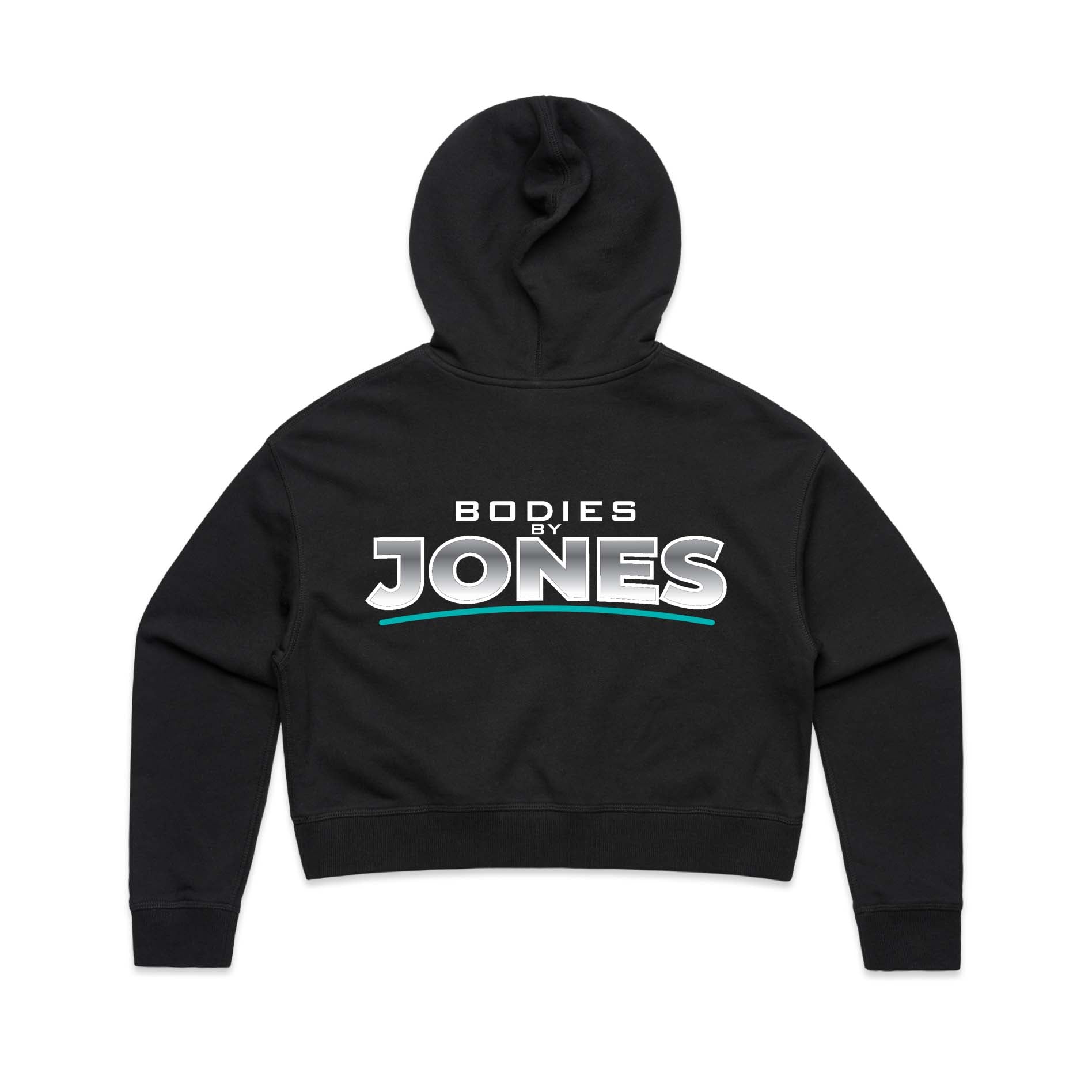 Bodies By Jones Cropped Double sided logo Hoodie - K Jones