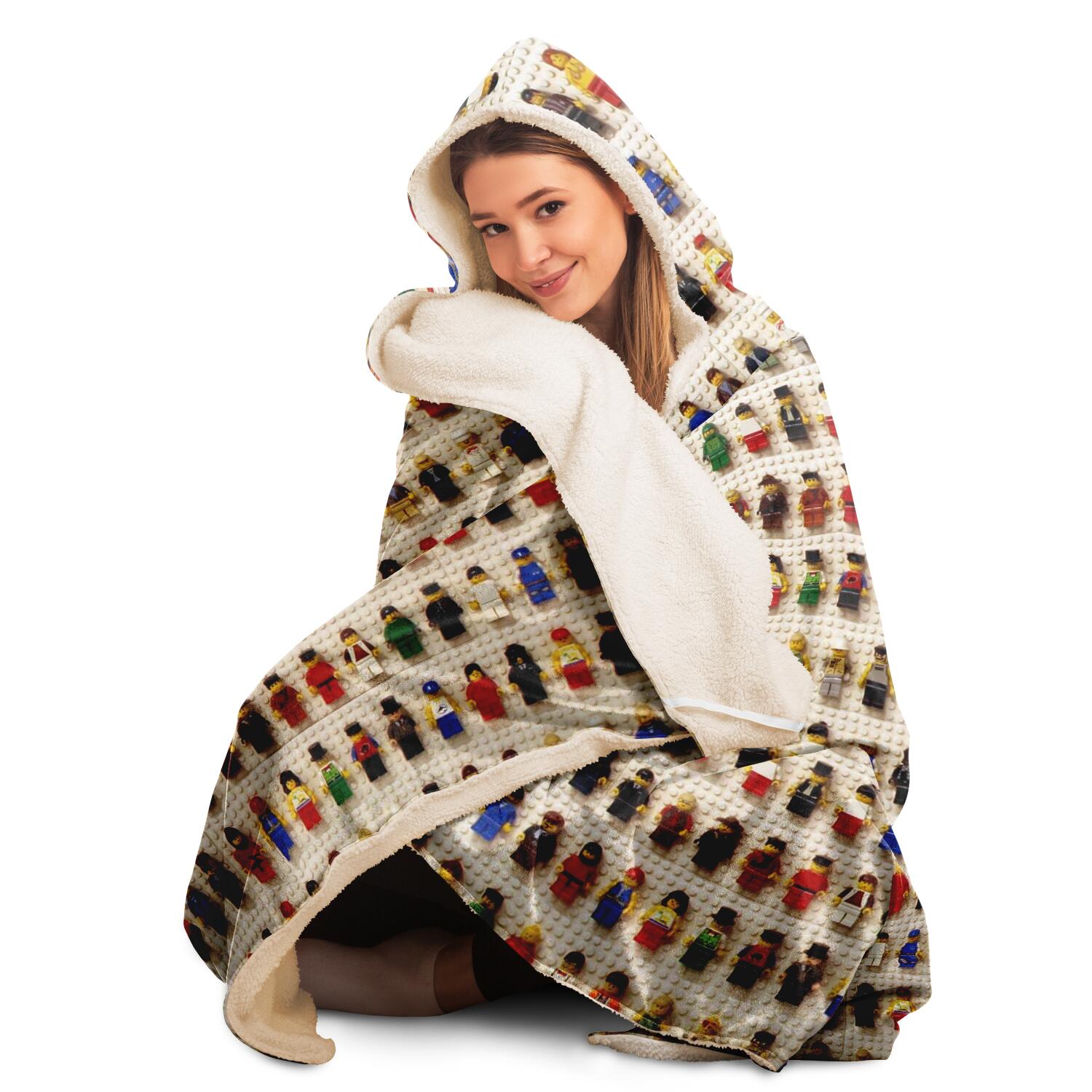 Lego Inspired Hooded Blanket