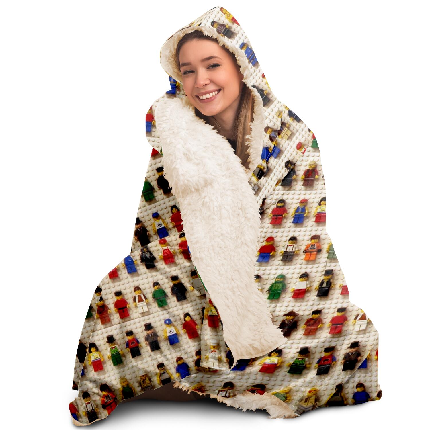 Lego Inspired Hooded Blanket