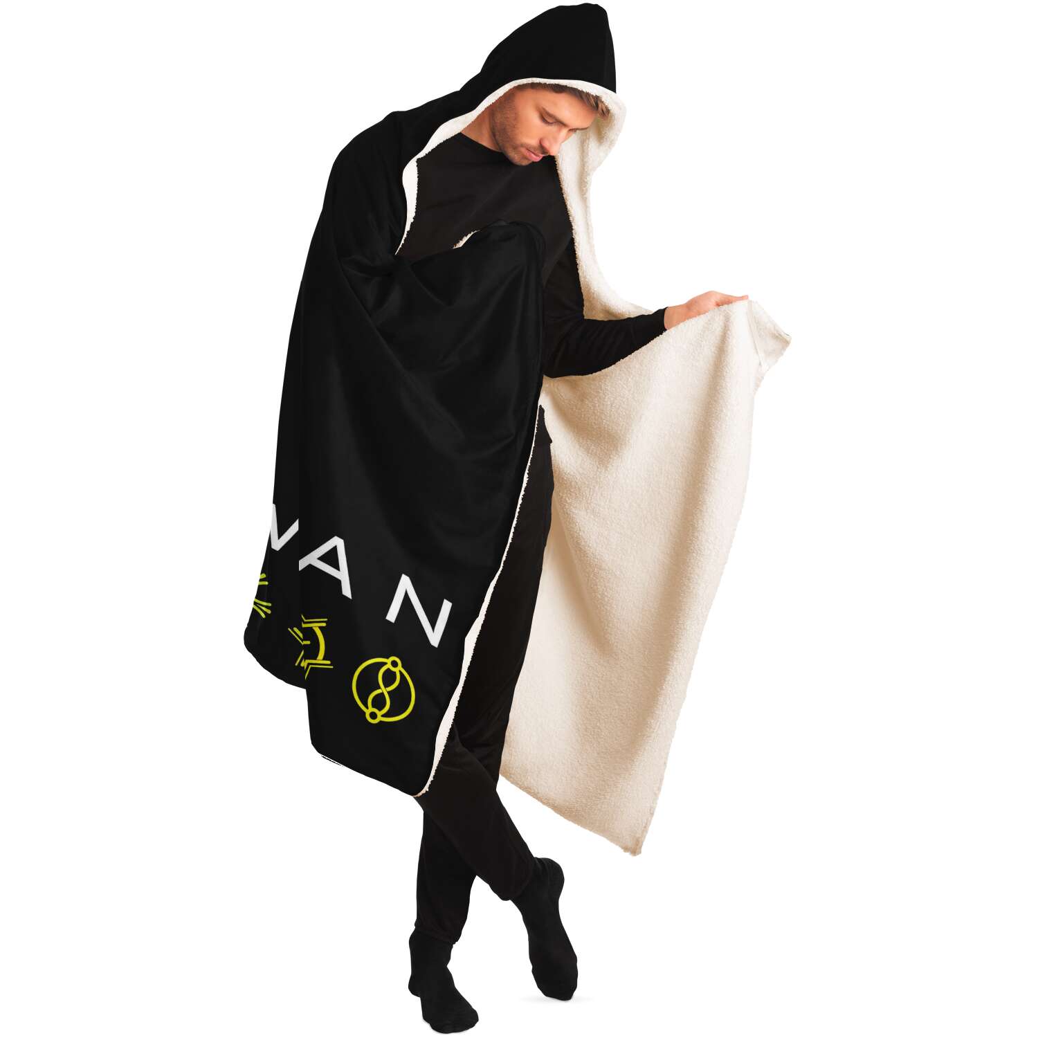 Blazing Swan Hooded Blanket