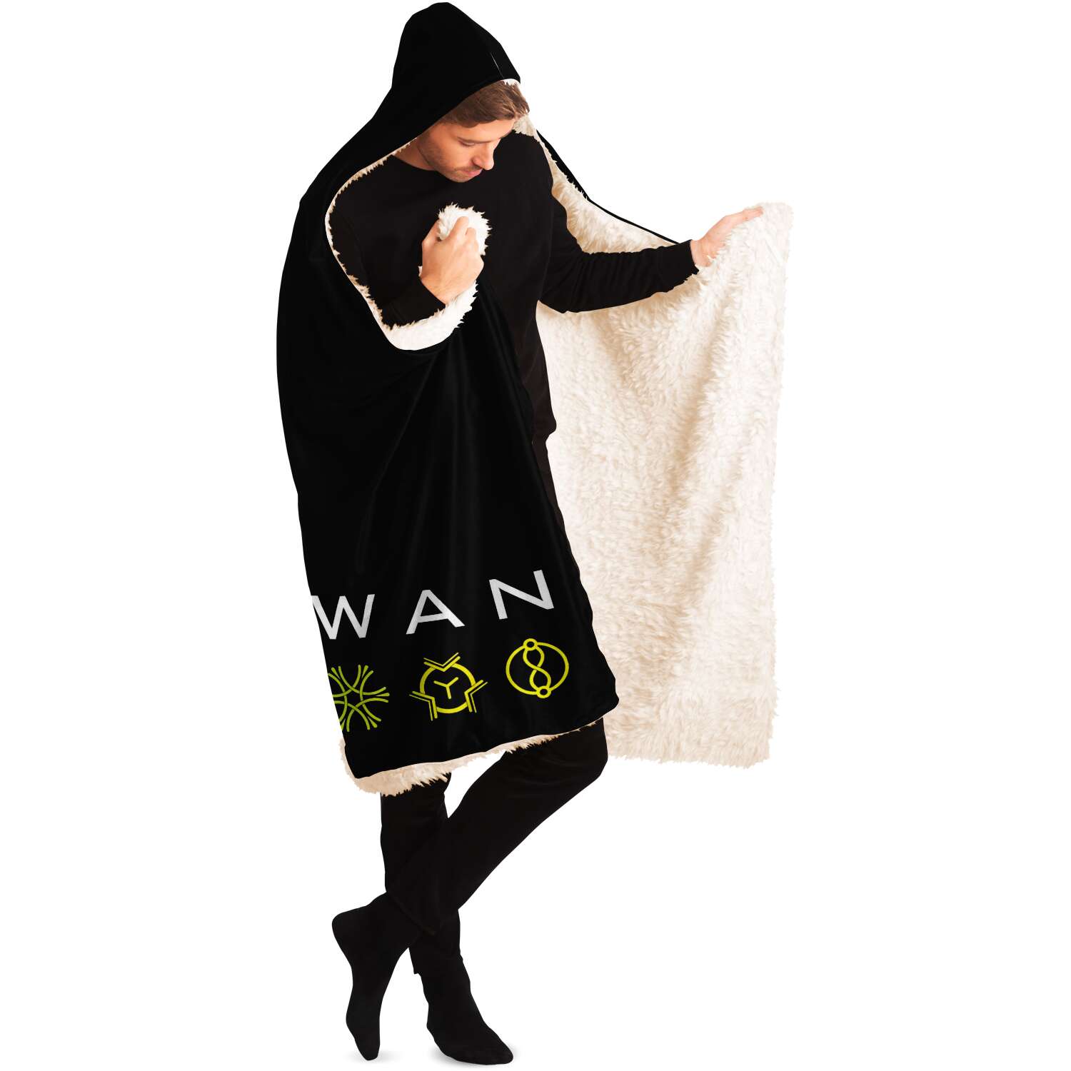 Blazing Swan Hooded Blanket