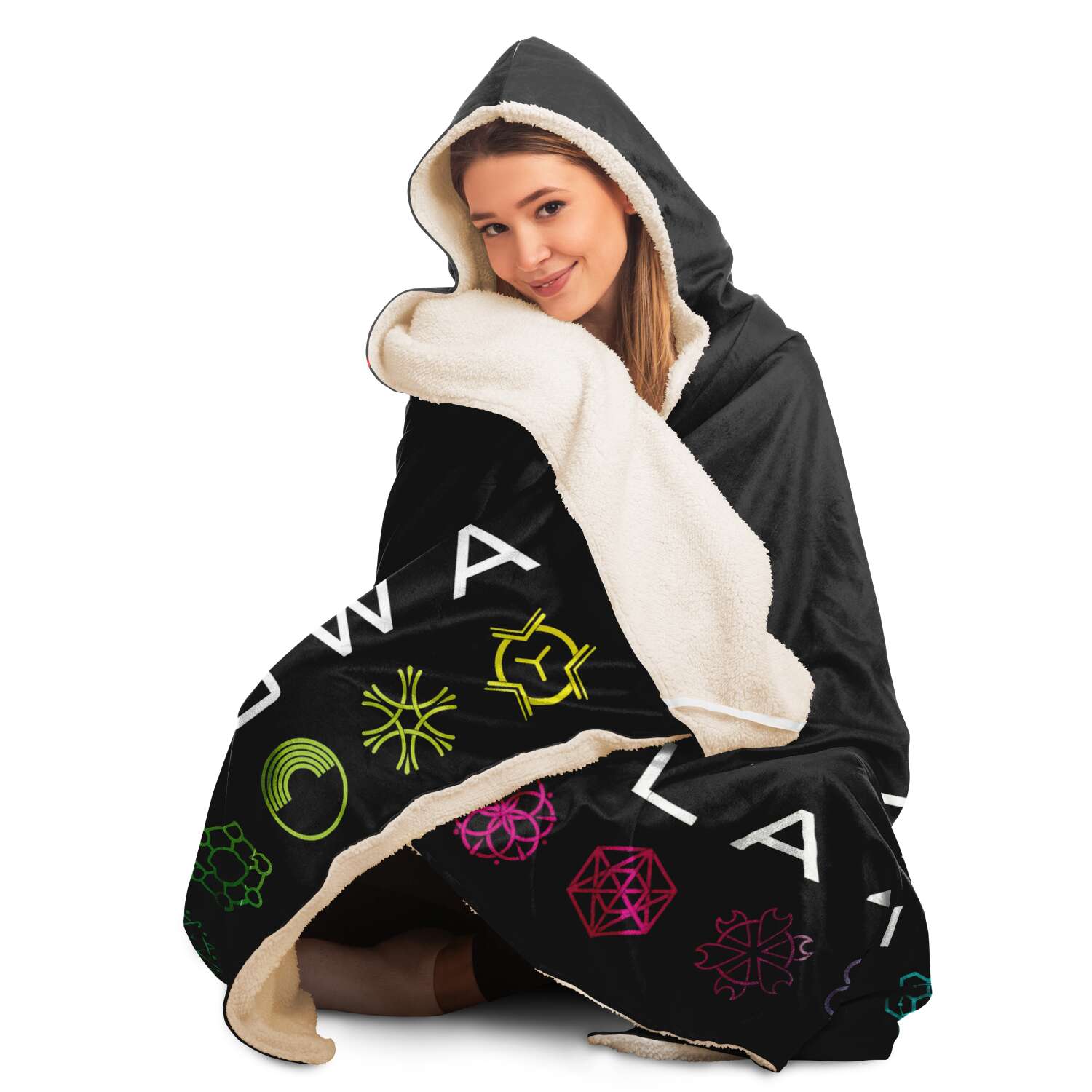 Blazing Swan Hooded Blanket