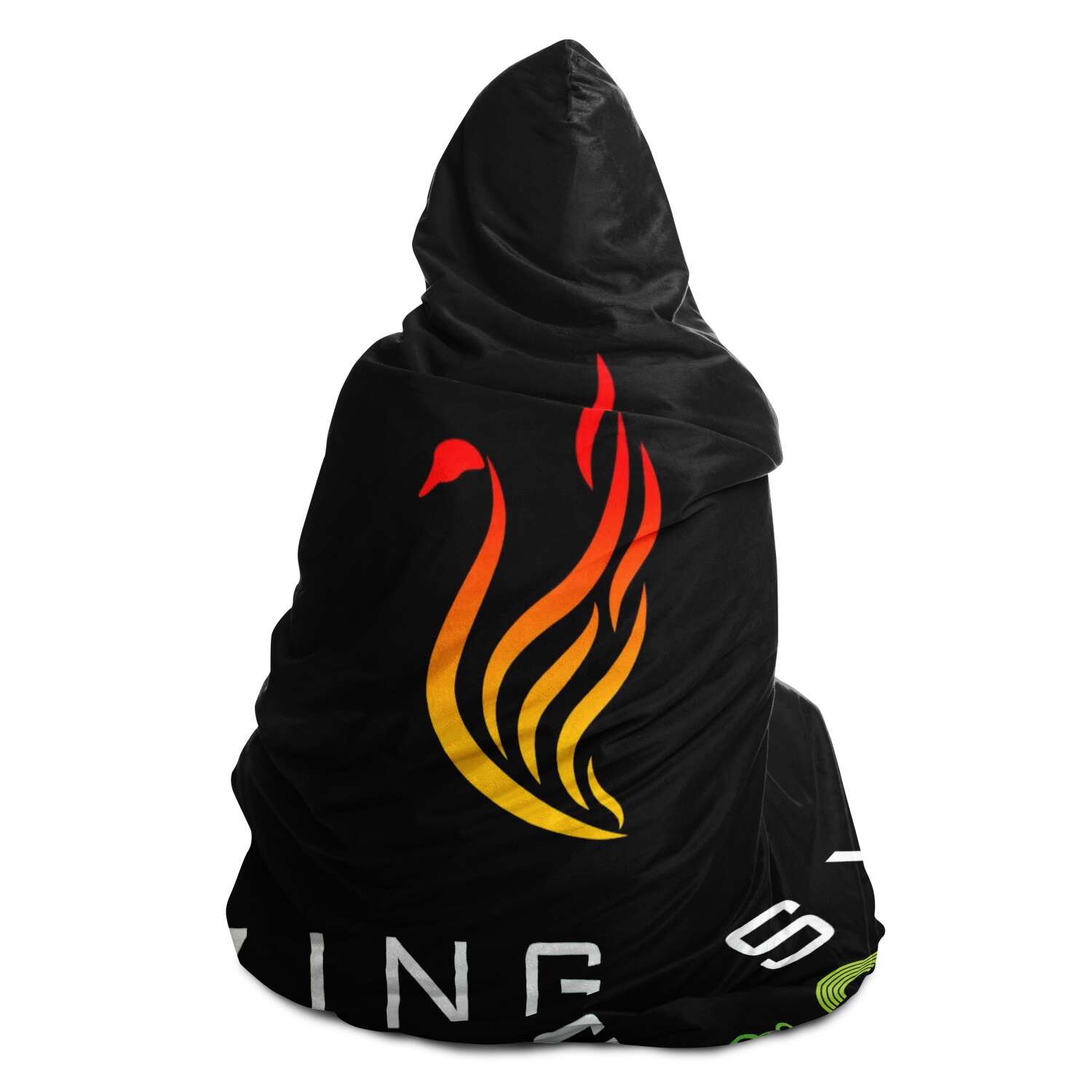 Blazing Swan Hooded Blanket