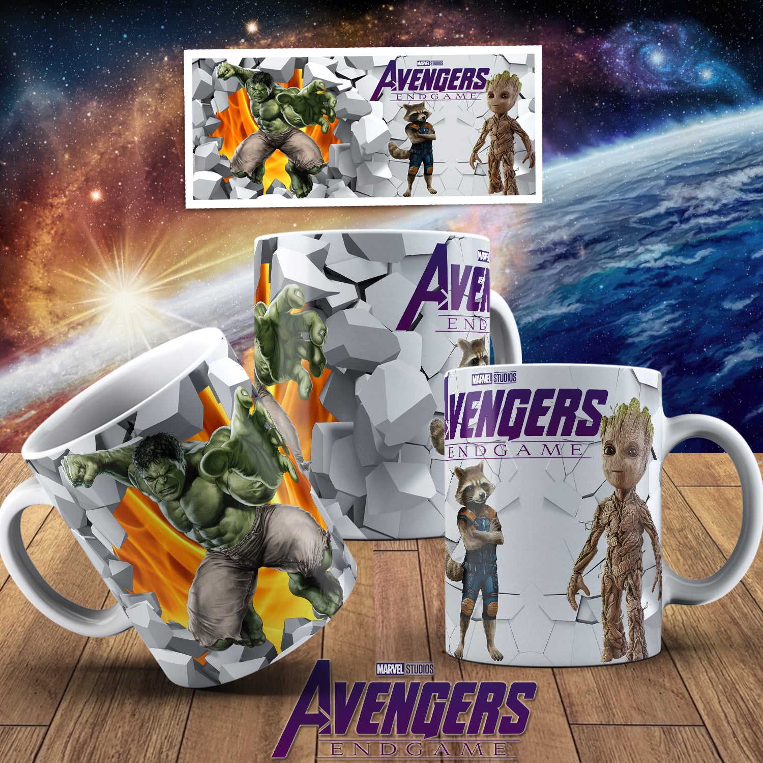 Avengers End Game Themed Printed Coffee Mug 11oz 4 Designs!!!!!!