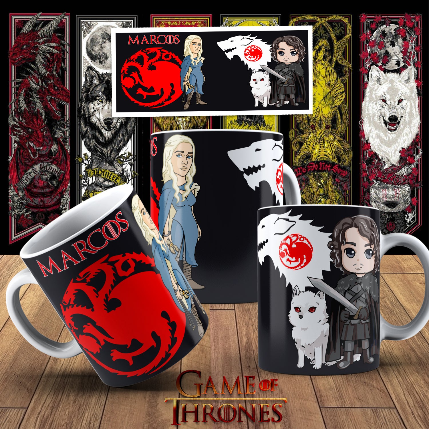 Game Of Thrones Themed Printed Coffee Mug 11oz 23 Designs!!!!!!