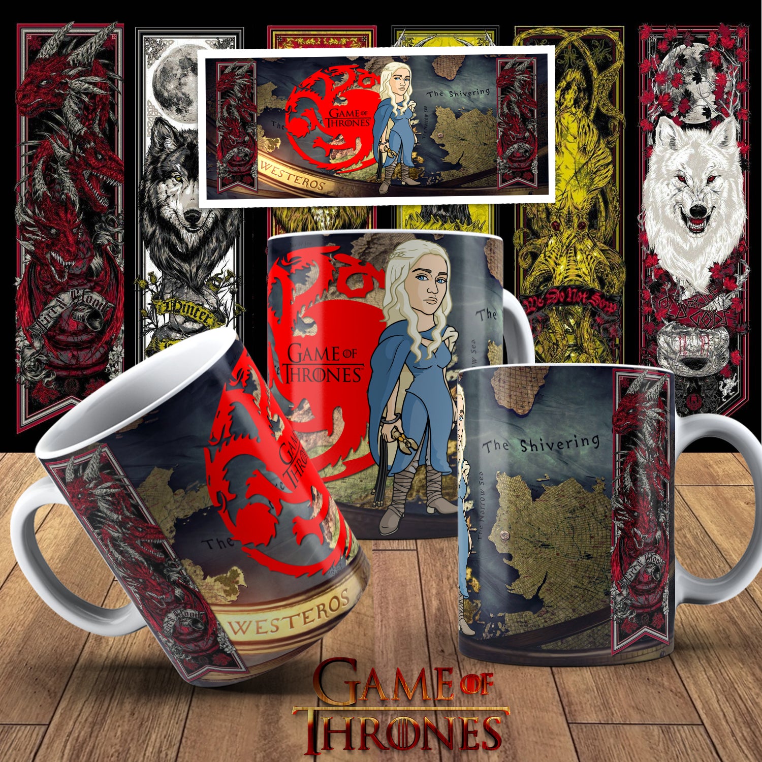 Game Of Thrones Themed Printed Coffee Mug 11oz 23 Designs!!!!!!