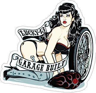 Lucky 13 Garage Built Sticker