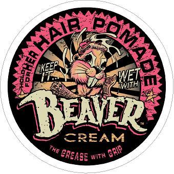 Beaver Cream Sticker