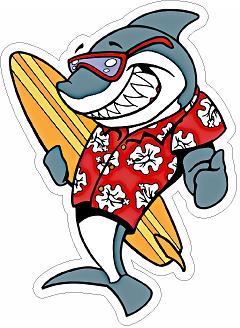 Surf Shark Sticker