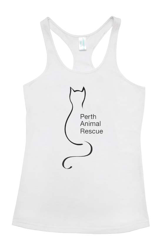 Perth Animal Rescue Logo T-back singlet - Ladies
