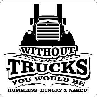 Without Trucks Sticker