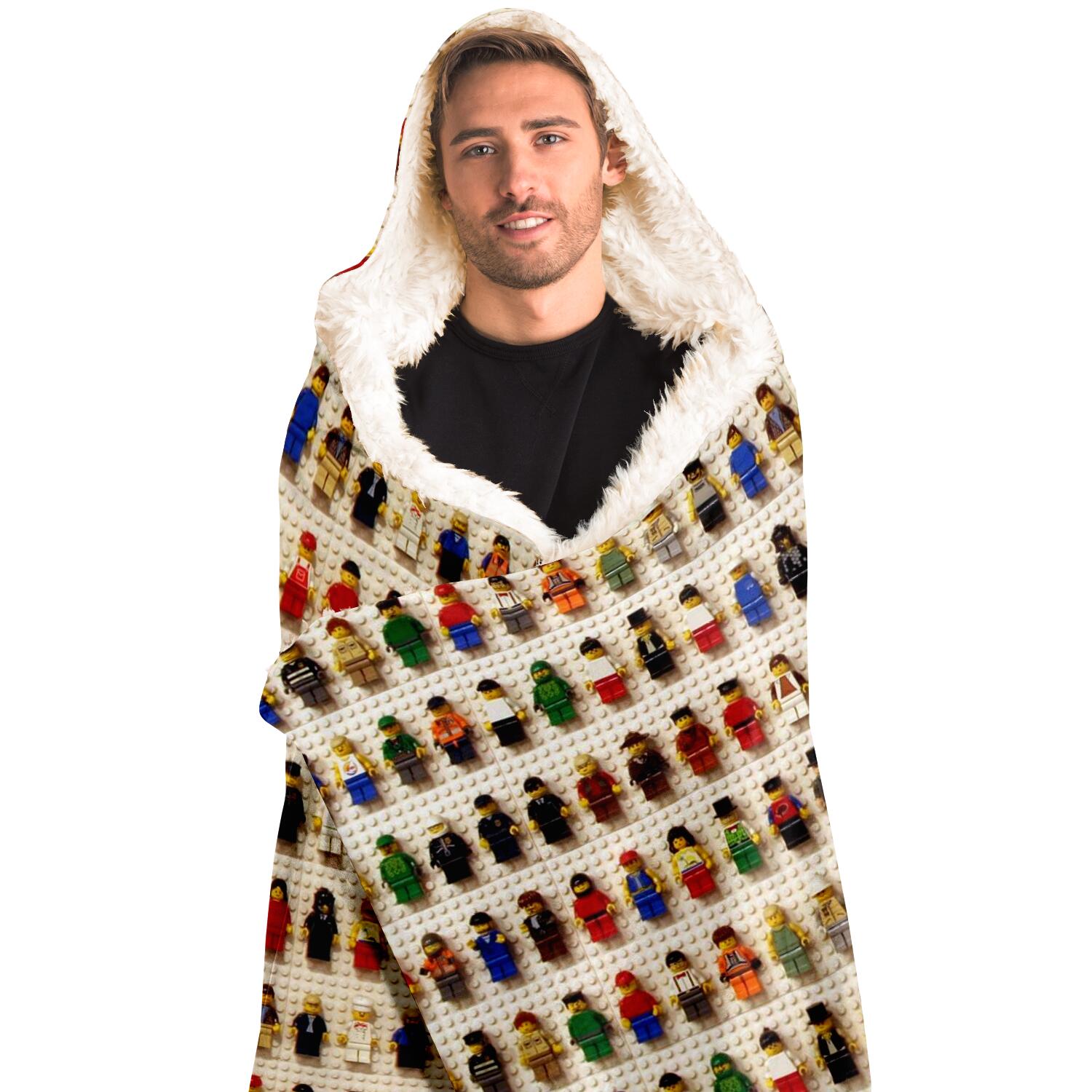 Lego Inspired Hooded Blanket