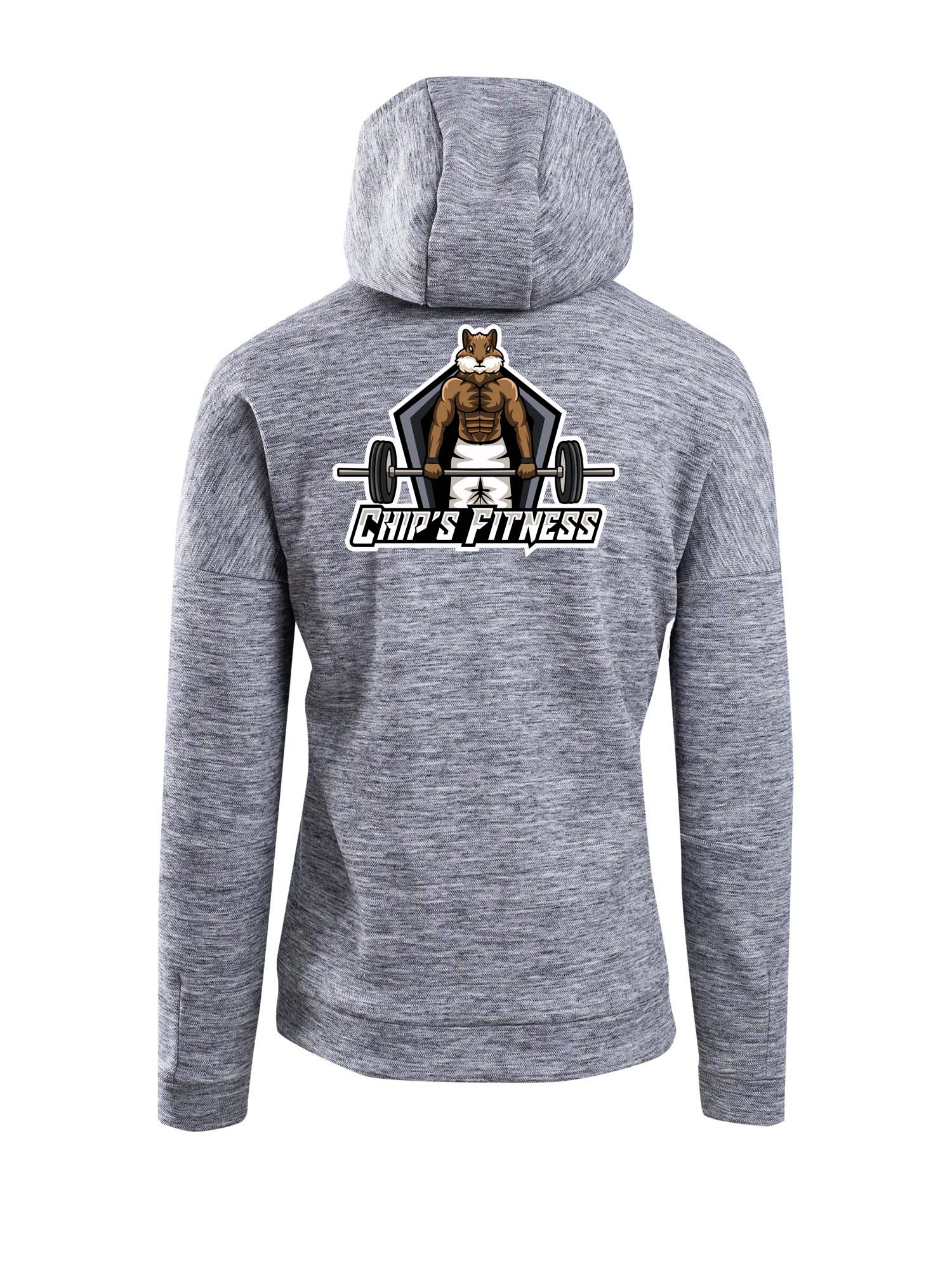 Chip's Fitness Logo Space Hoodie double sided