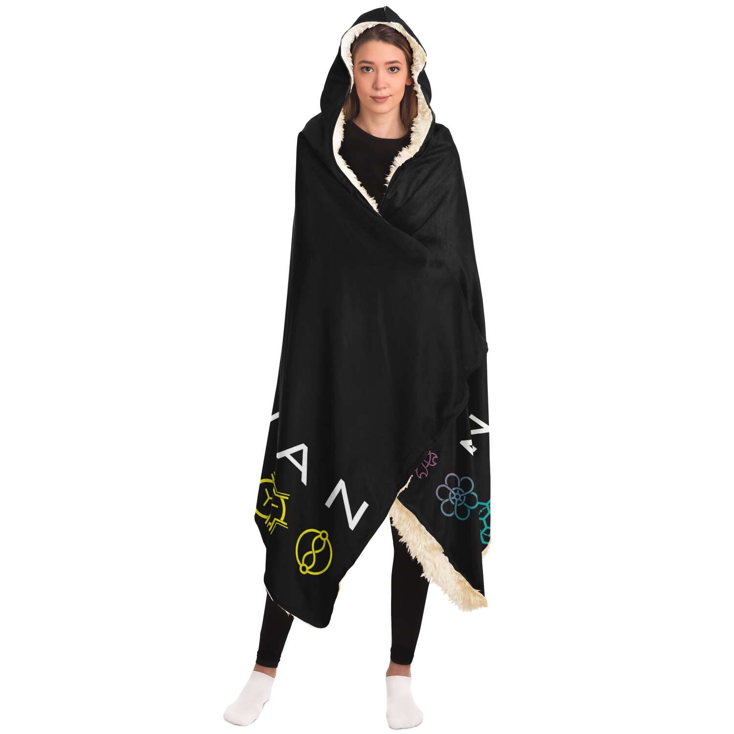 Blazing Swan Hooded Blanket