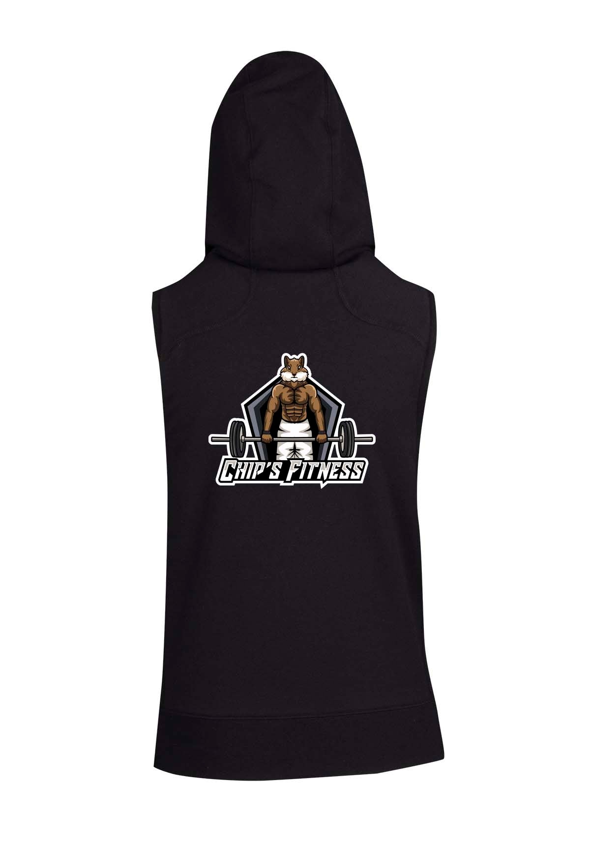 Chip's Fitness Men's Heather Zip Sleeveless Hoodie