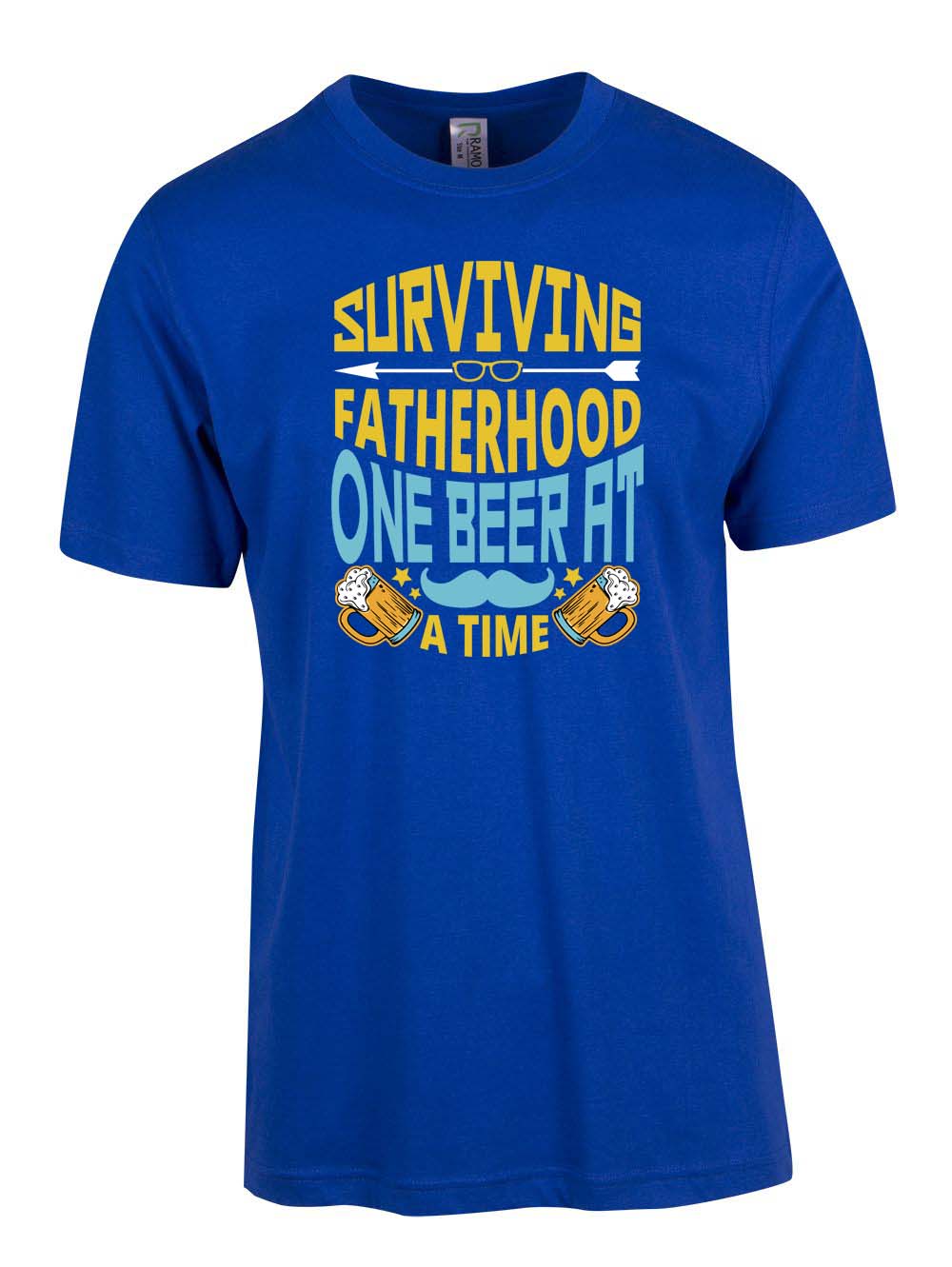 Surviving Fatherhood One Beer At A Time - Fathers Day T Shirt