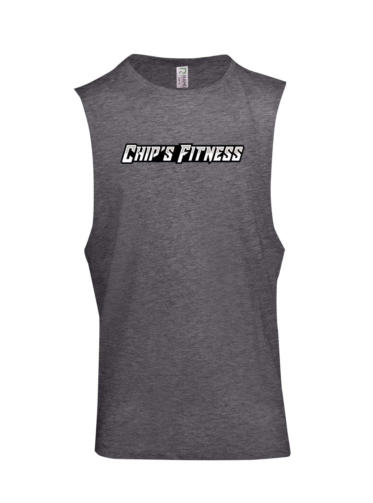 Chip's Fitness Double Sided Logo Muscle T