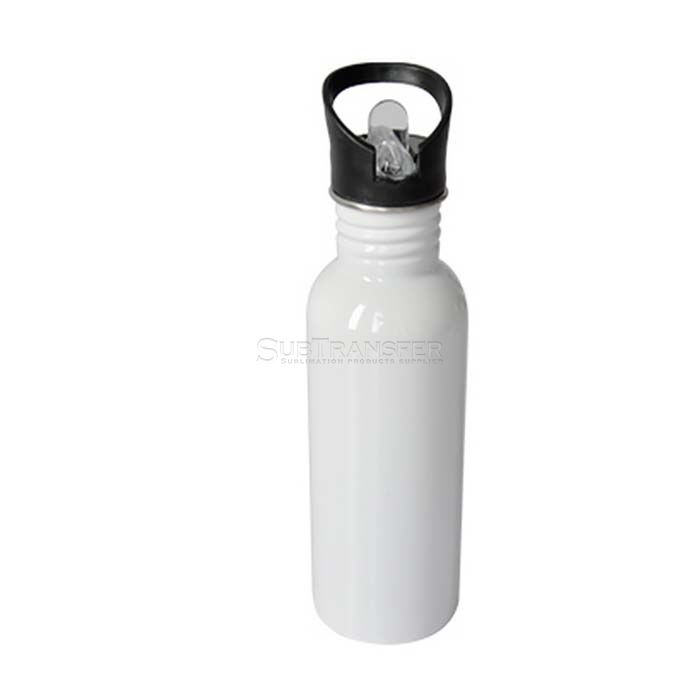 600ml White Stainless Steel Water Bottle
