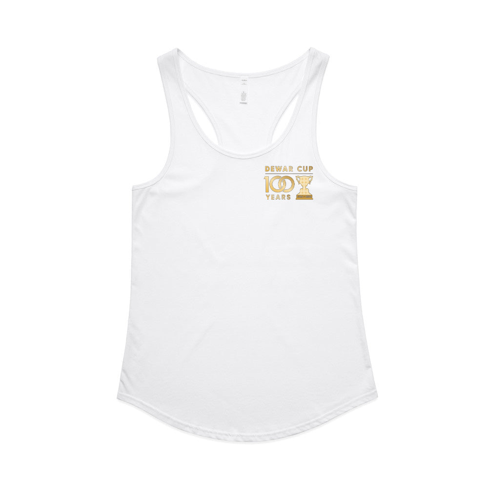 Dewar cup Racer back tee Ladies 100 years