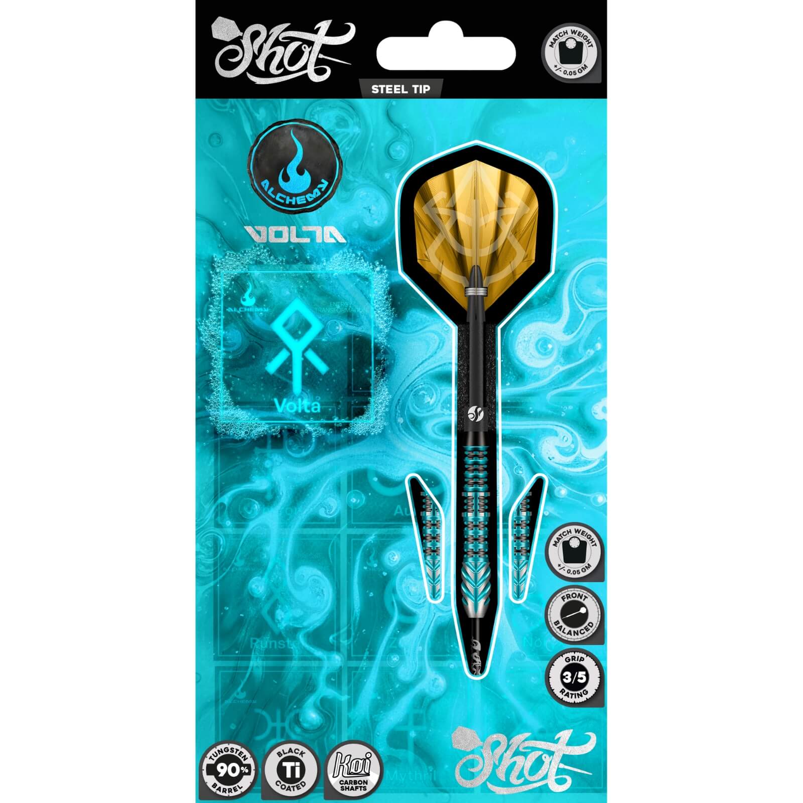SHOT - ALCHEMY VOLTA DARTS - 90% TUNGSTEN - 23G 24G 25G