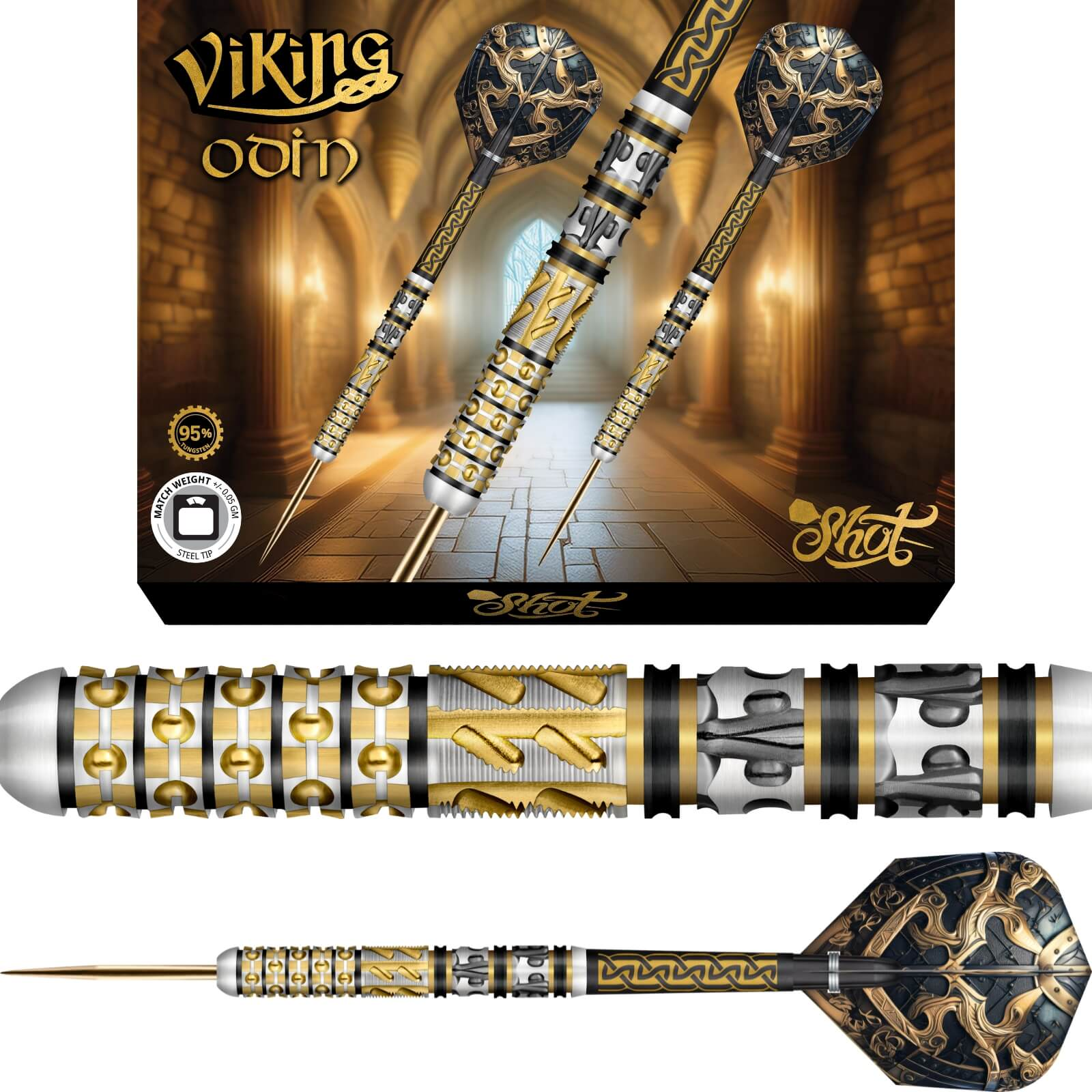 Shot - Viking Odin Darts - 95% Tungsten - 23g 24g 25g