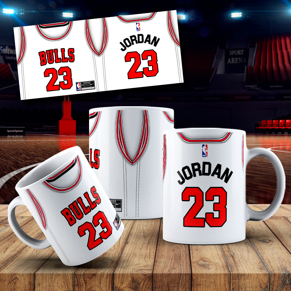 Chicago Bulls White Themed Printed Coffee Mug 11oz