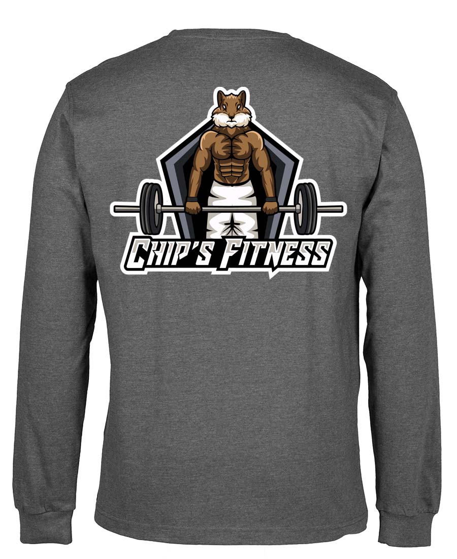 Chip's Fitness Long Sleeve Double Sided T-shirt