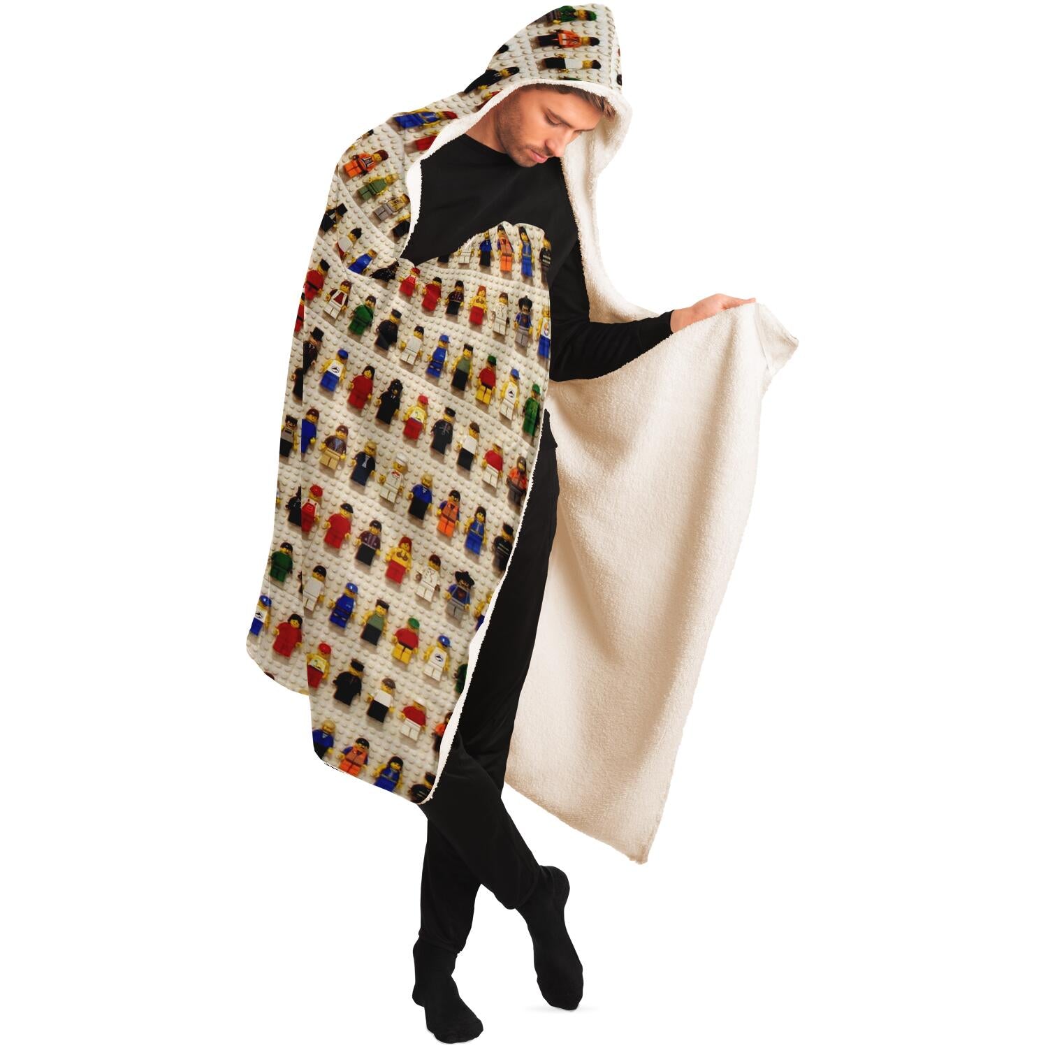 Lego Inspired Hooded Blanket