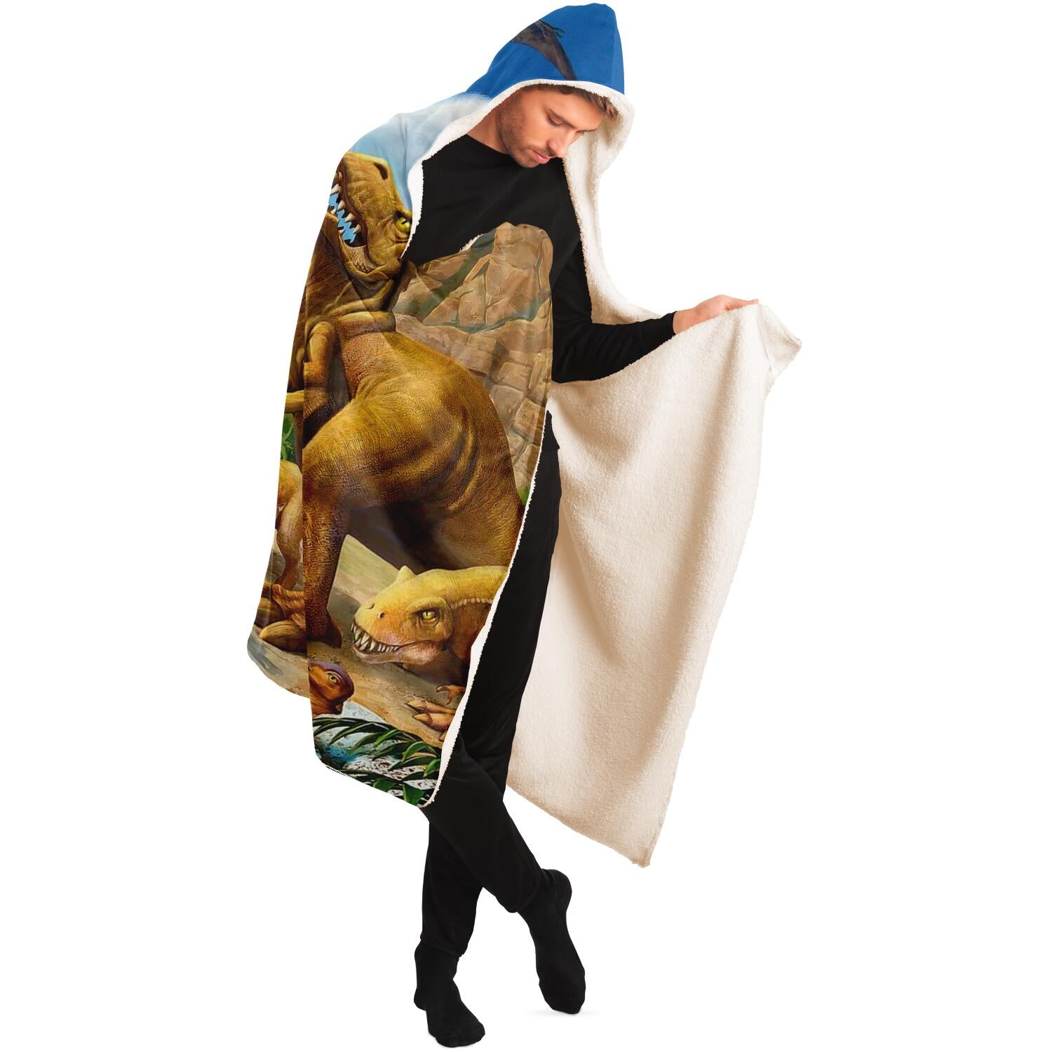 Dinosaur Themed Hooded Blanket