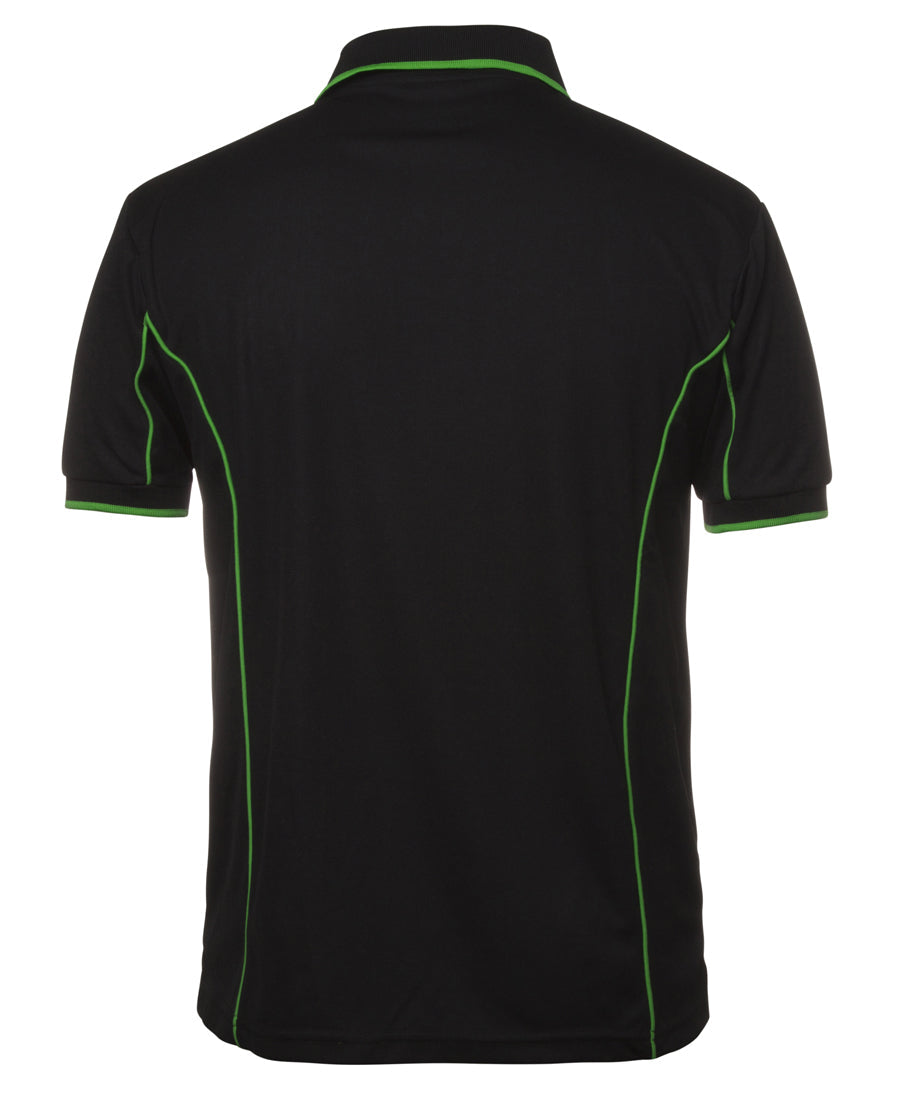 Custom Polo Shirt Black / Green Piping