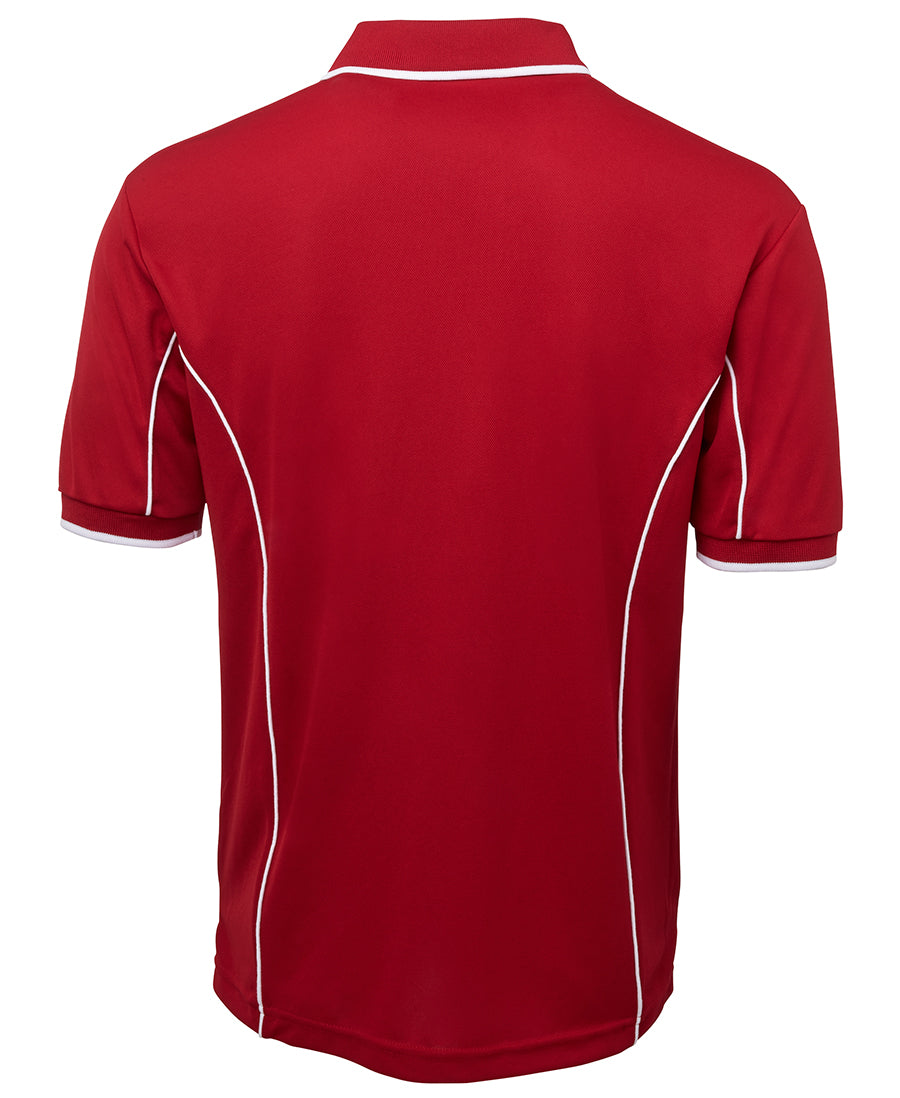 Custom Polo Shirt Red / White Piping